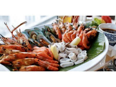 Seafood & International Buffet Lunch Bangkok Sky 76th floor.at Baiyoke Sky Hotel